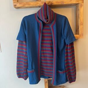 Pringle of Scotland Vintage Cashmere Turtleneck and Cardigan Set Size 34